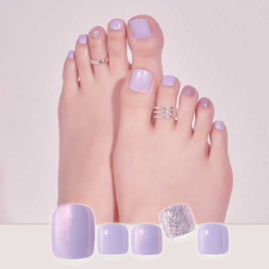 Mirror Pearl Lavender|腳甲貼|Semi Cured Gel