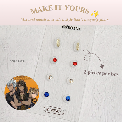 ohora Disney N / SAVANACLAW Semi-Cured Gel Nail Strips | Japan Exclusive Twisted Wonderland Golden Desert Collection