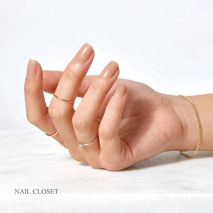 ohora Blush Caramel Short Square soft blush caramel nude gel press-on nails