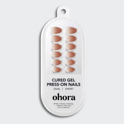 ohora Melty Rose Short Oval rose pink gradient gel press-on nails