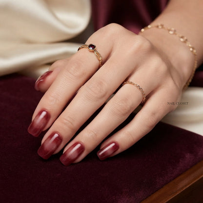 wine red nail wraps