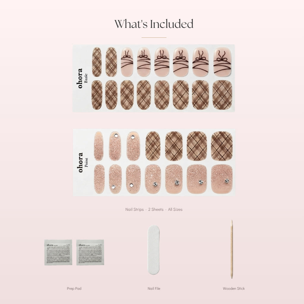 blush nude gel nail wraps