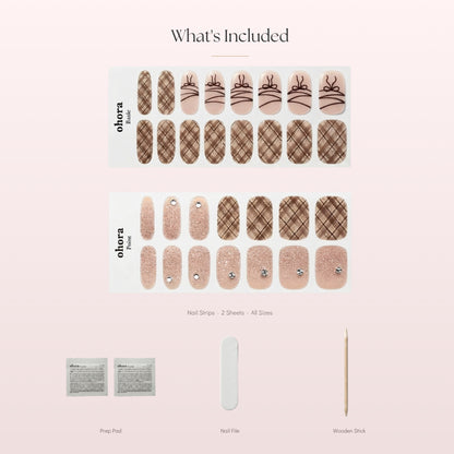 blush nude gel nail wraps
