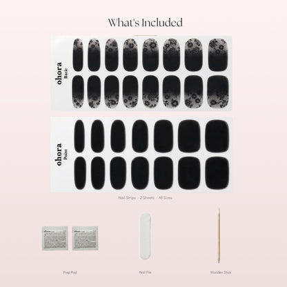 Black Lace Nail Wraps