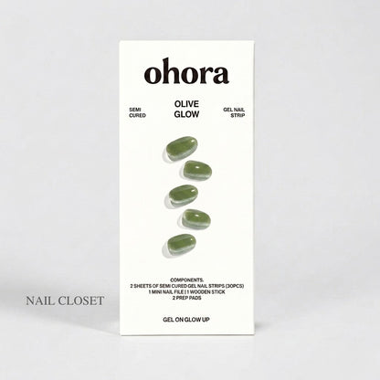 green cat-eye nail wraps