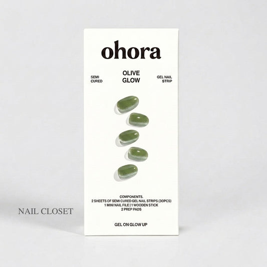 green cat-eye nail wraps