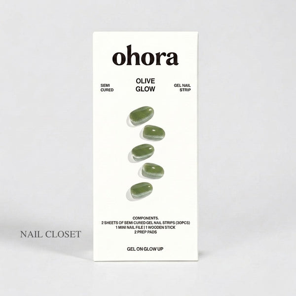 green cat-eye nail wraps