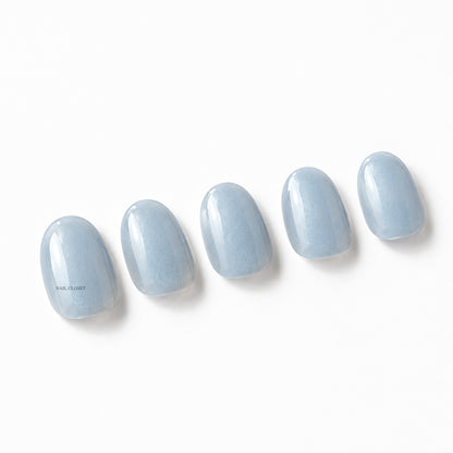 ohora Powder Blue (Short Oval)｜粉藍 短橢圓形 100% 真凝膠穿戴甲