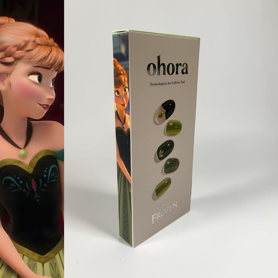 Ohora Disney | NP-045-JC 安娜森林皇室寶石指甲貼 (半硬化凝膠)