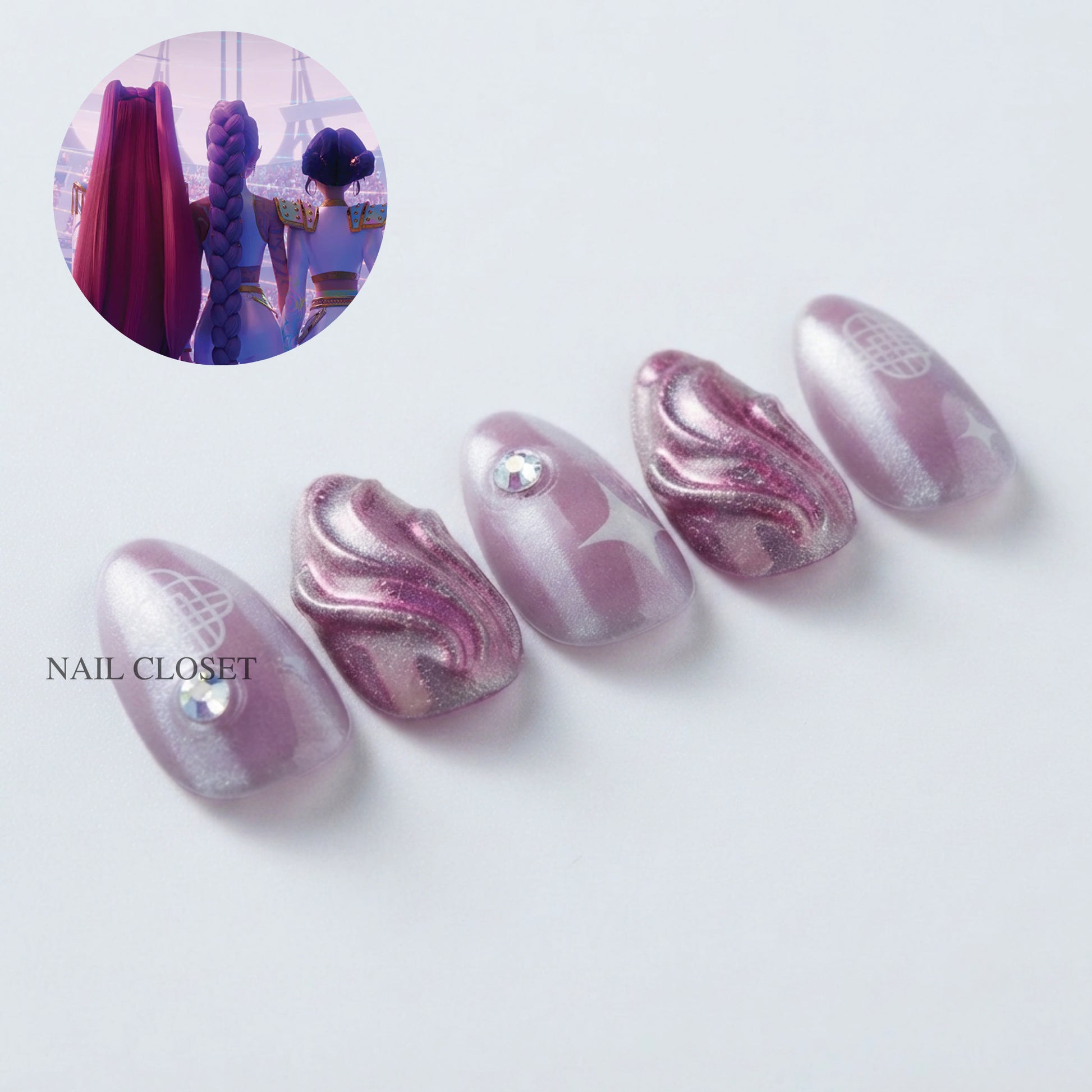 ohora KPop Demon Hunters press on nails