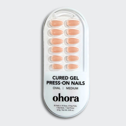 premium beige press-on nails 