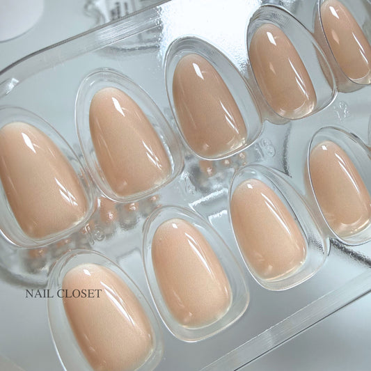 premium beige press-on nails 