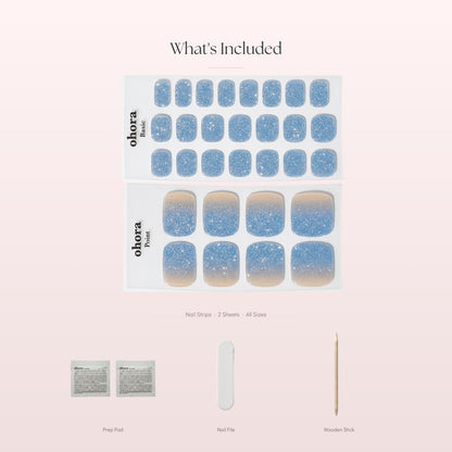 Pedicure nail wraps