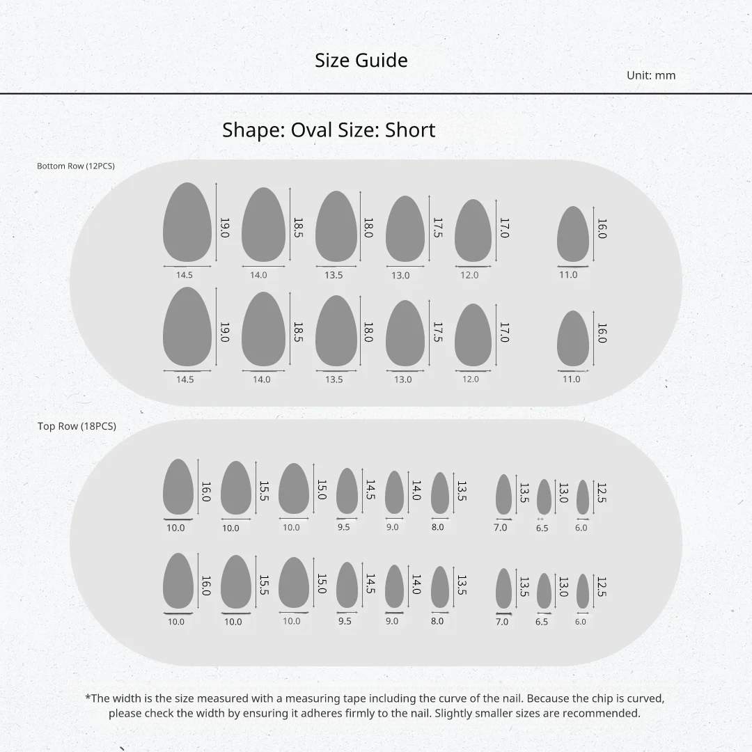 ohora gel nail tips size