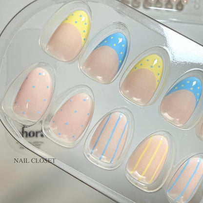 ohora gel nail tips summer blue