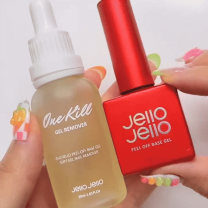 Jello Jello Peel Off Base Gel & One Kill Remover Set | Damage-Free Gel Removal