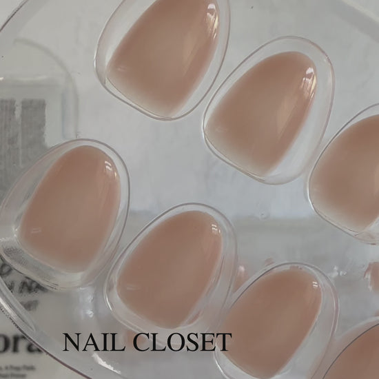 beige press-on nails