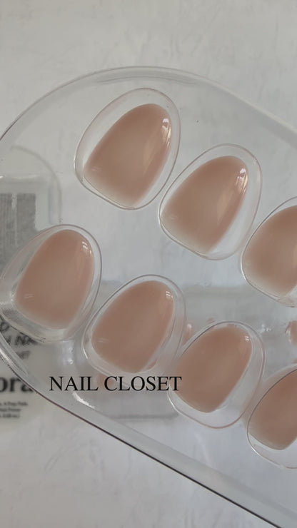 beige press-on nails