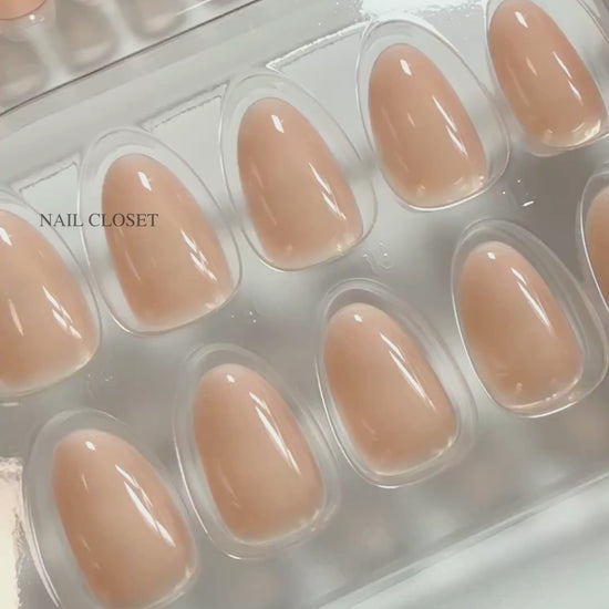 Premium beige press-on nails