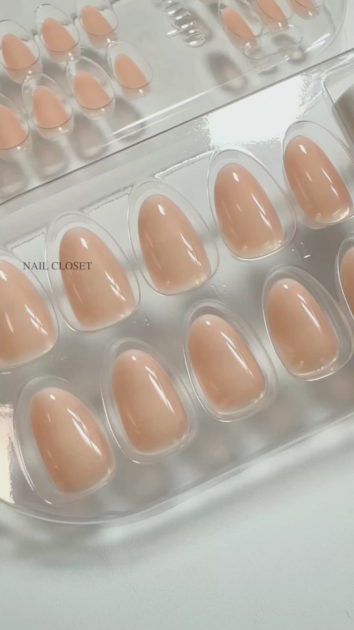 Premium beige press-on nails