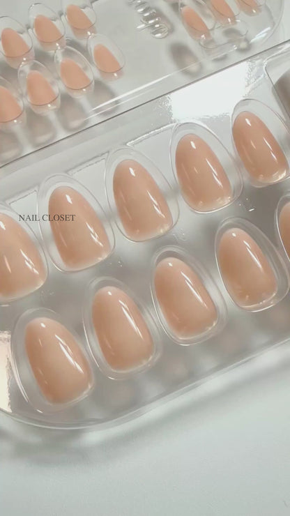 Premium beige press-on nails