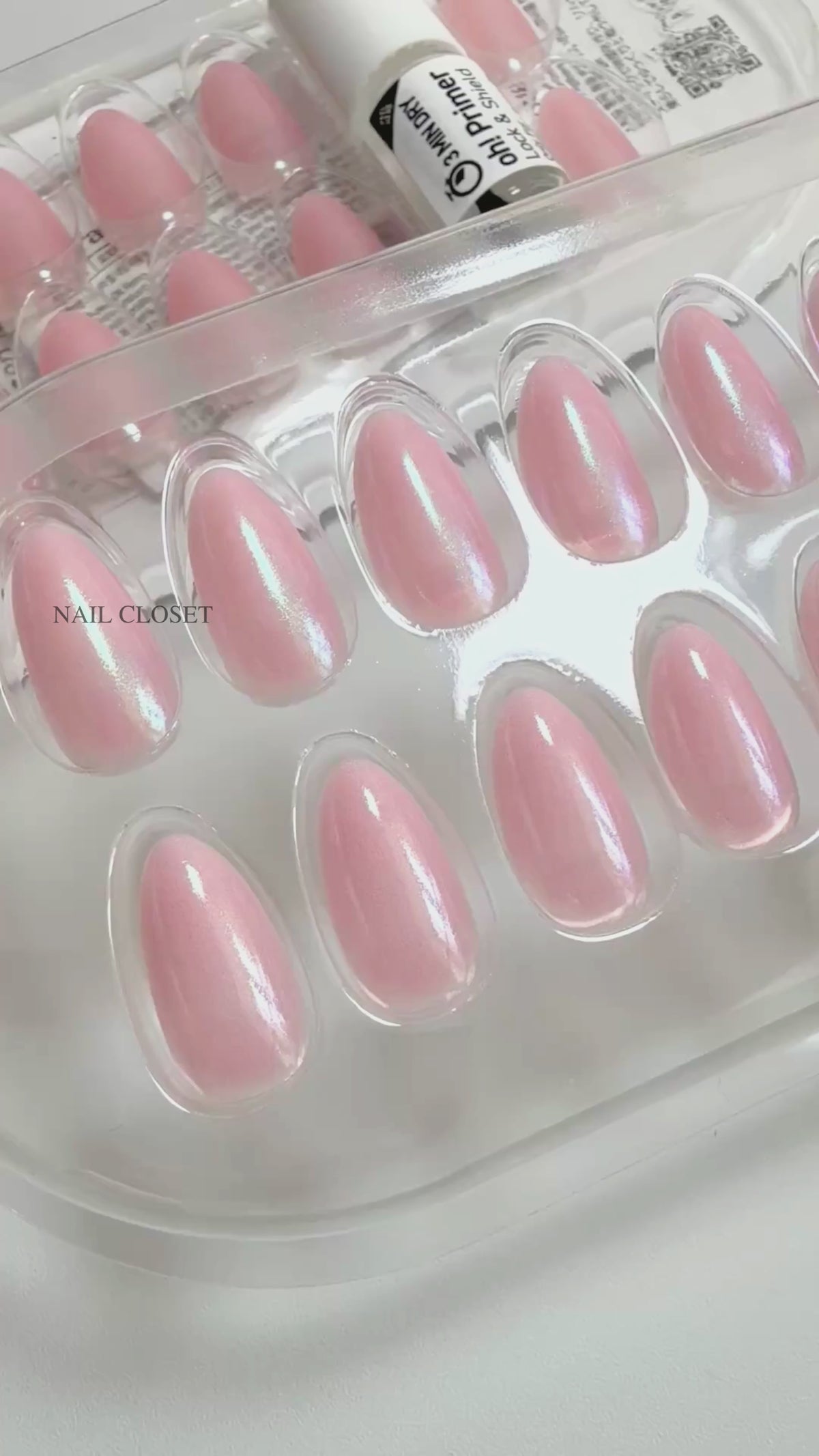 premium pink press-on nails