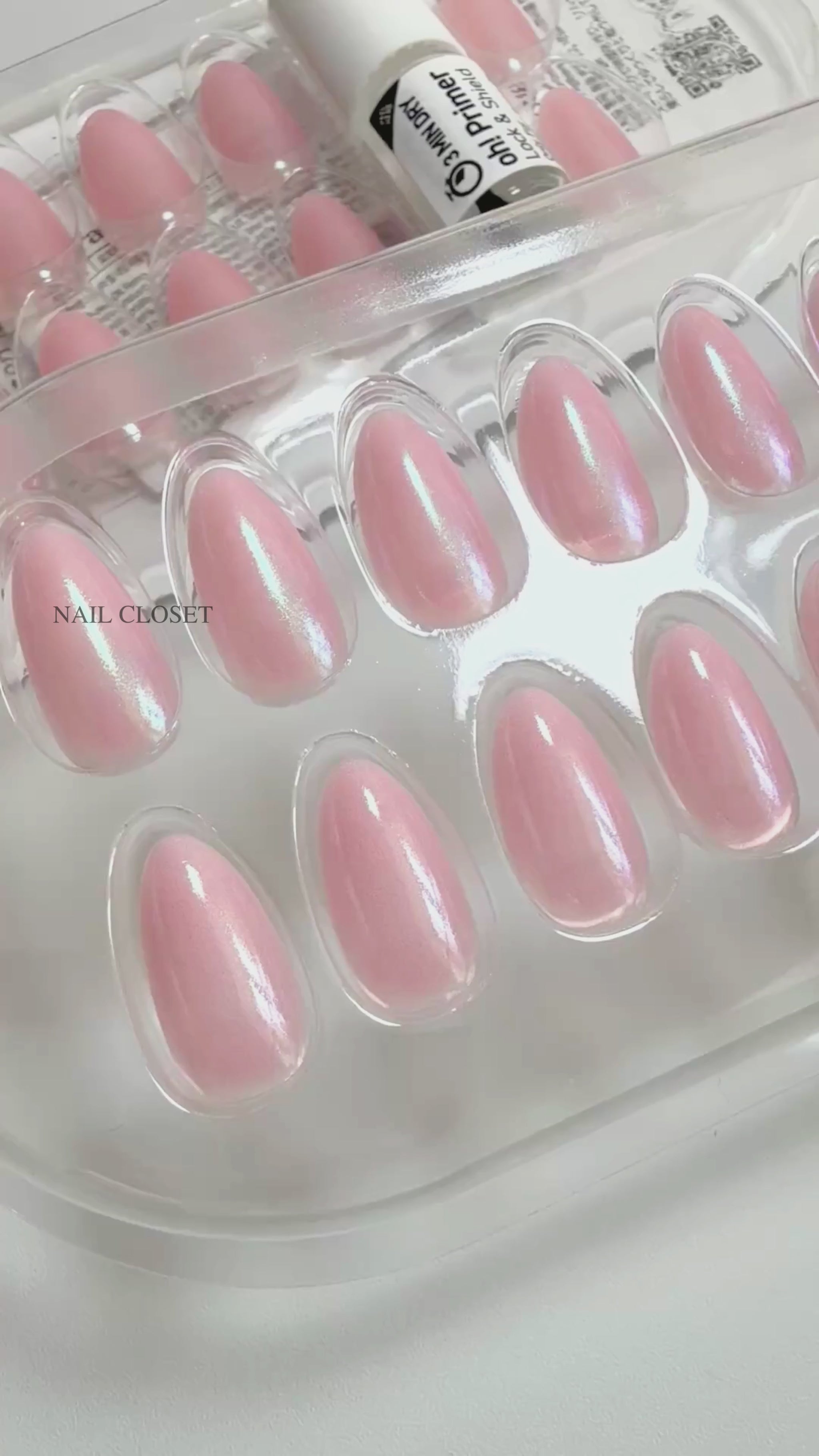 premium pink press-on nails