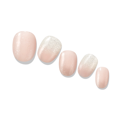 Gelato Factory-KR | Lily | 婚禮美甲首選 | 甜美裸粉色與閃亮元素美甲|指甲貼|Solar Gel