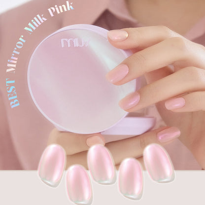 Mirror Milk Pink|指甲貼|Hard Gel