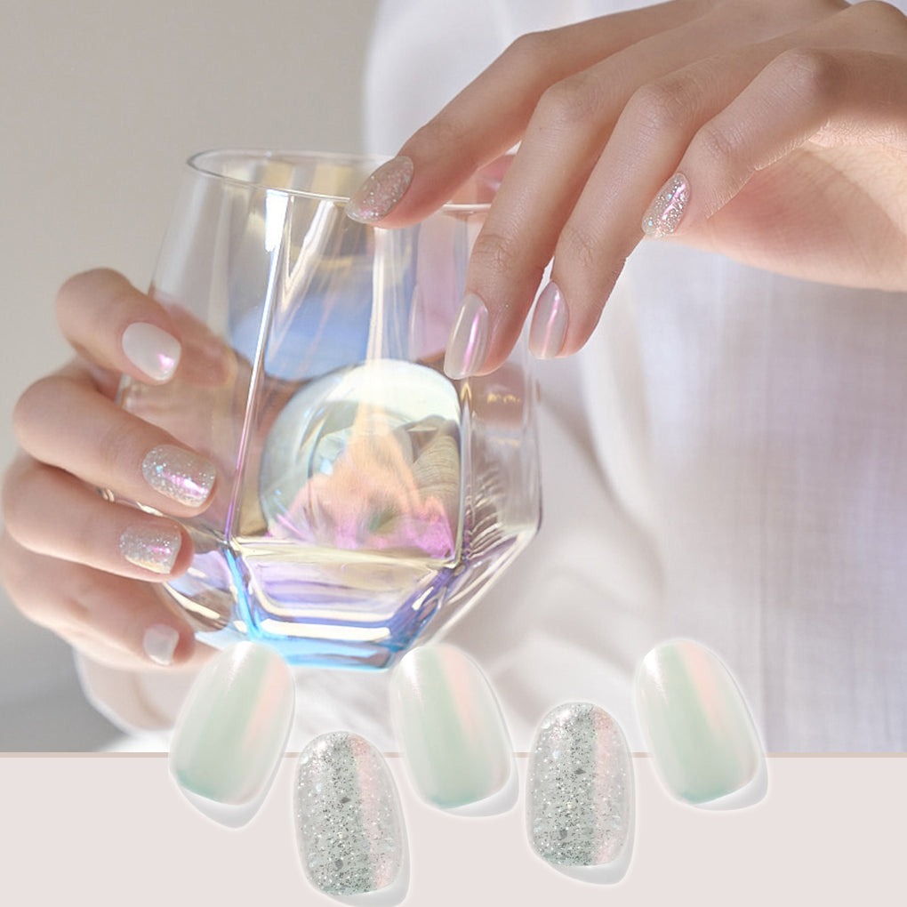 Mirror White Silver|Nail Stickers|Hard Gel