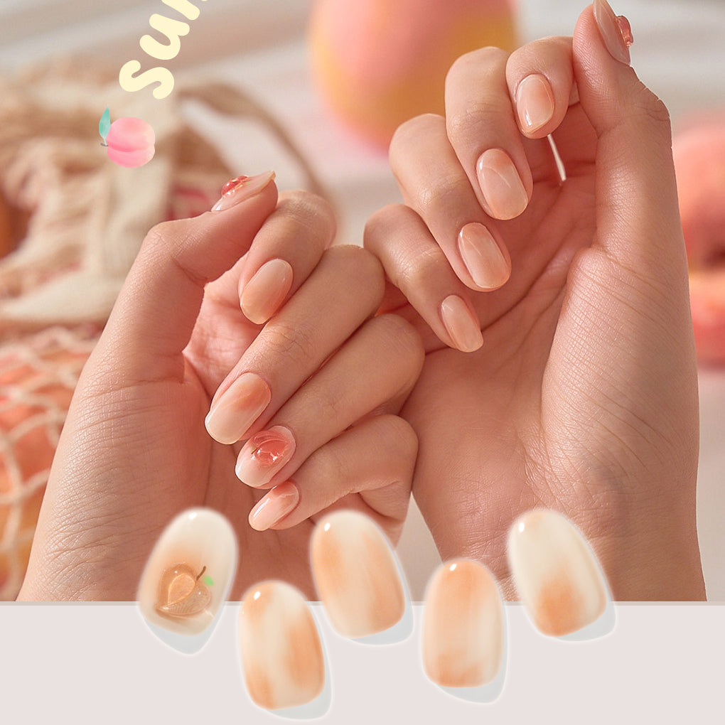 Sunlight Peach|指甲貼|Hard Gel